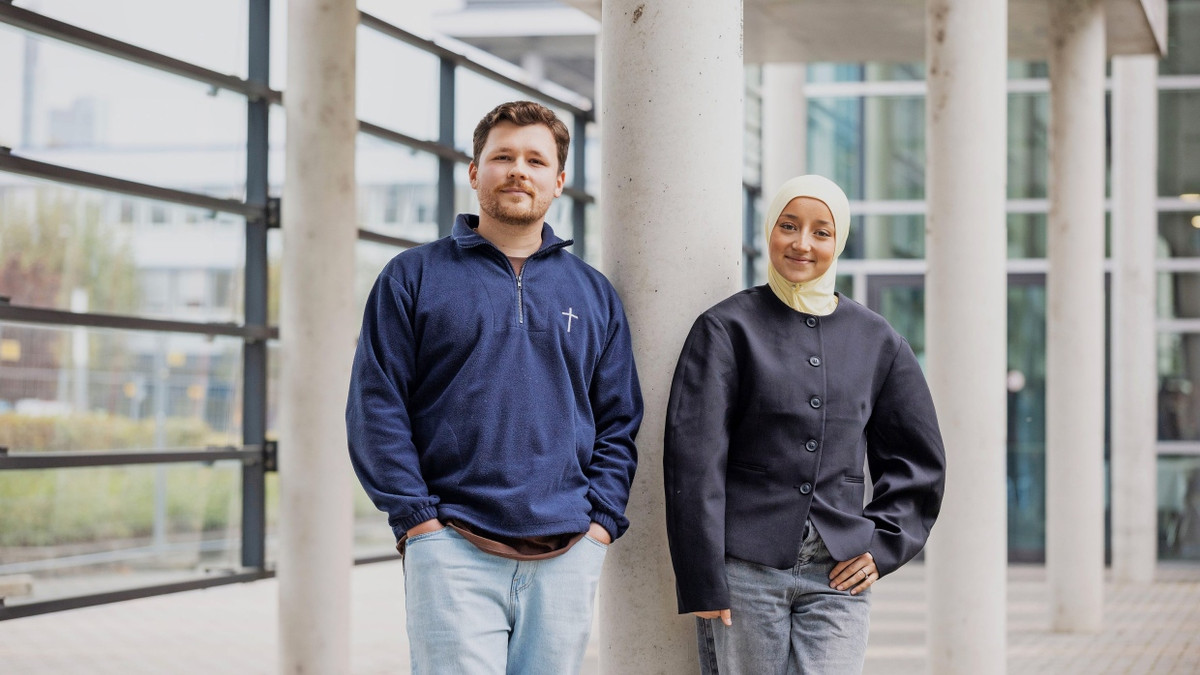 Die Medizinstudenten Kevin Lux und Lea Wagner. - Lucas Bäuml