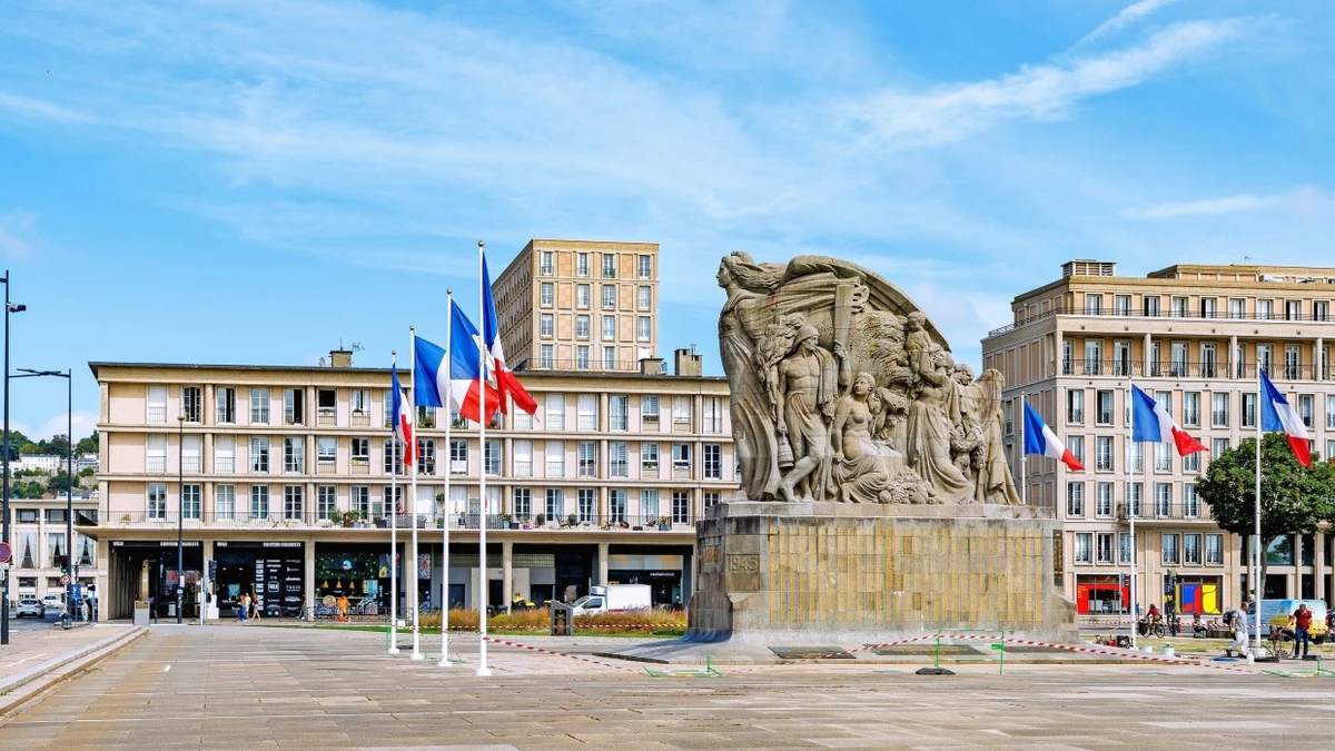 Pionier des Stahlbetonbaus: Die Handschrift des Architekten Auguste Perret ist in Le Havre allgegenwärtig. - Mauritius
