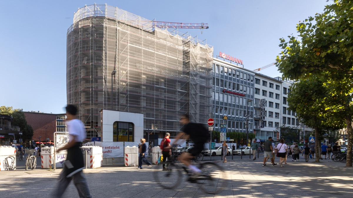 Rohbauten, die die Signa-Insolvenz hinterlässt: Ein Projekt in der Frankfurter Innenstadt. - Lucas Bäuml