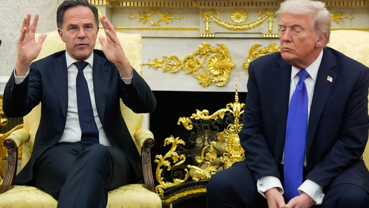 NATO-Generalsekretär Mark Rutte trifft Donald Trump im Oval Office - AP