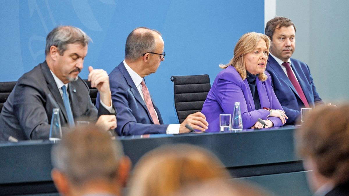 Haben das Bürgergeld über Nacht abgeschafft: Markus Söder, Friedrich Merz, Bärbel Bas und Lars Klingbeil. - Imago