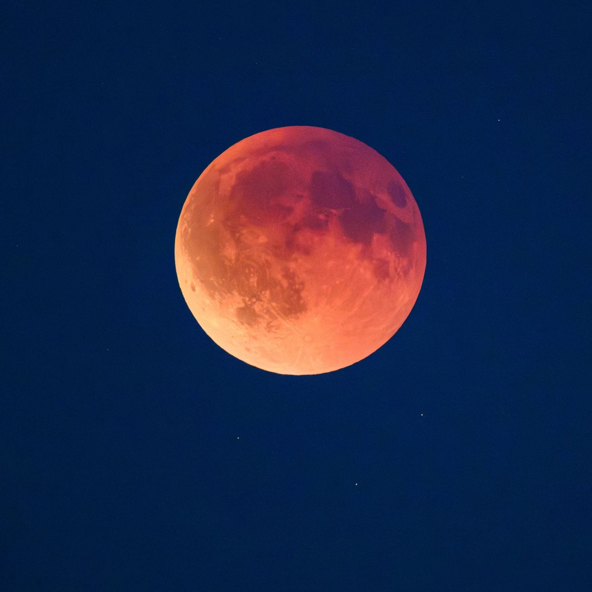 The moon glowing as she does