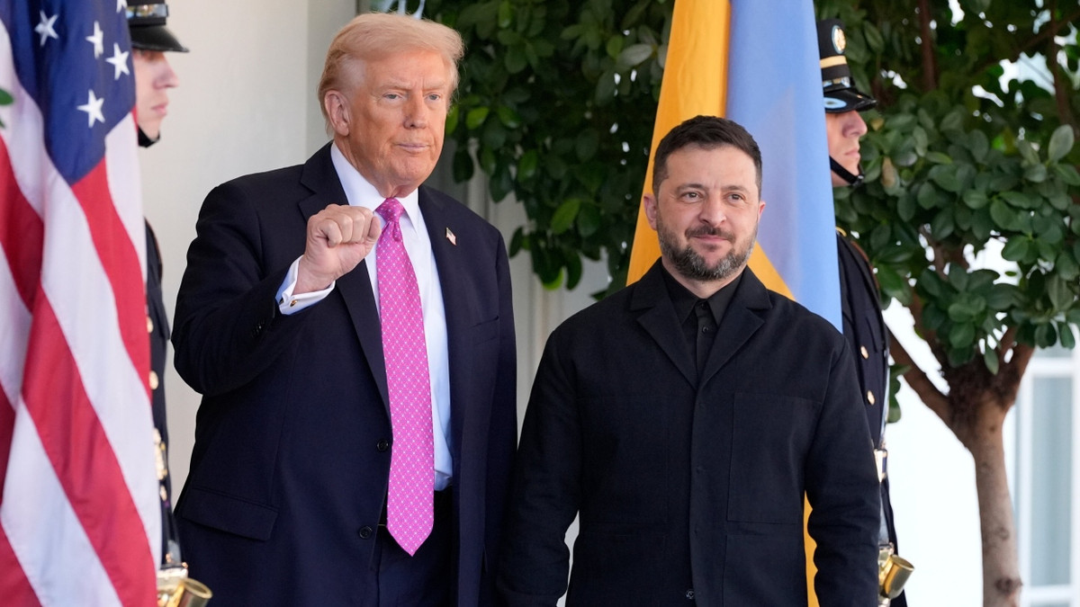 Donald Trump sagte, er glaube nicht, dass die Ukraine den Krieg gewinnen könne. (Archivbild vom Treffen mit dem ukrainischen Präsidenten Selenskyj). - dpa