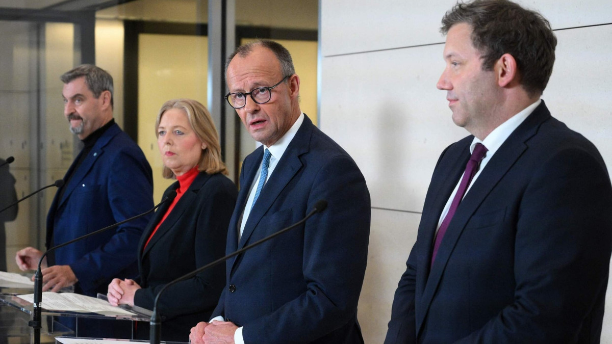 Die Parteispitzen nach dem Koalitionsausschuss - AFP