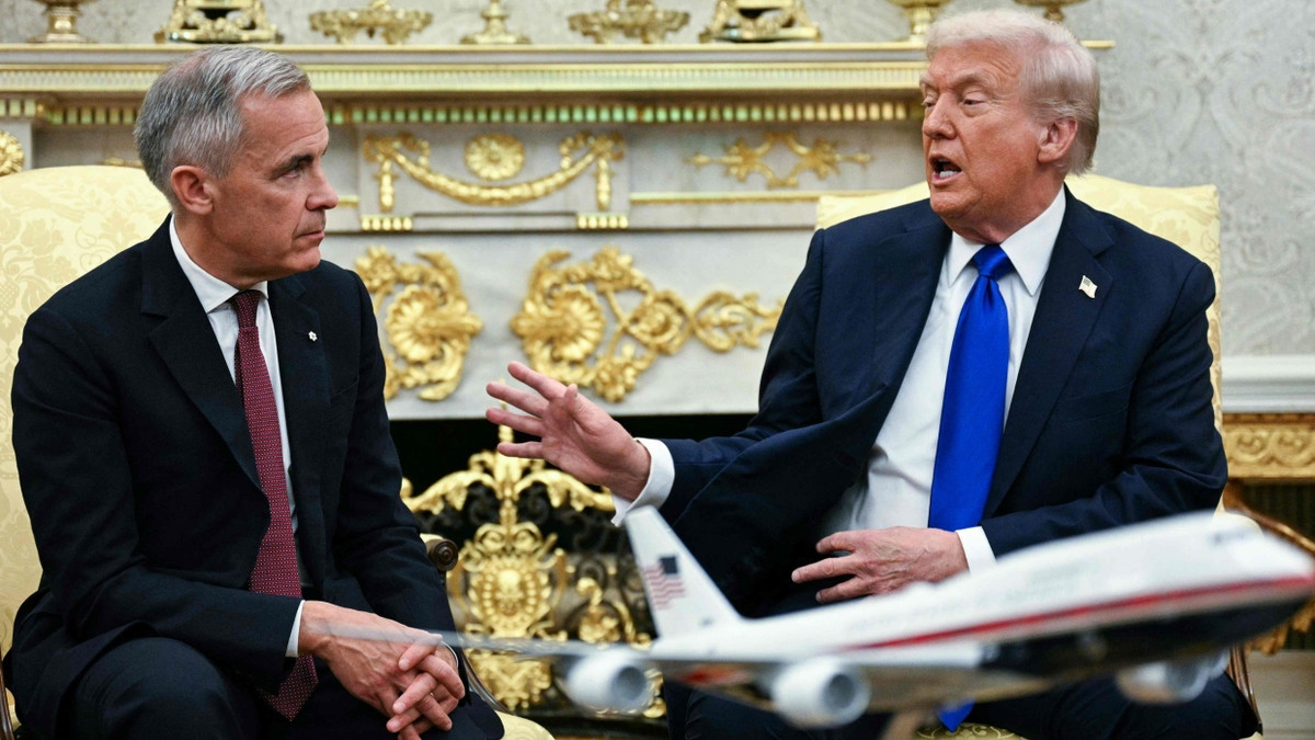 Donald Trump und Kanadas Premierminister Mark Carney Anfang Oktober im Oval Office. - AFP