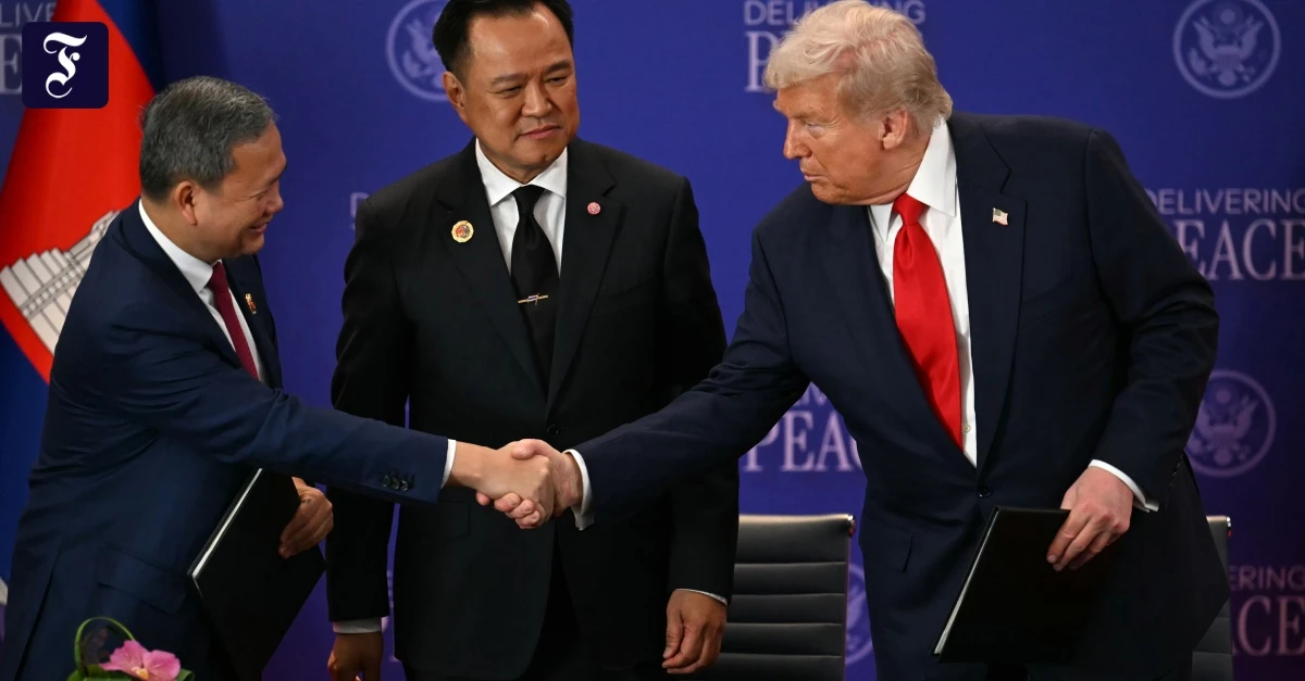 Trump vermittelt: Thailand und Kambodscha schließen Frieden