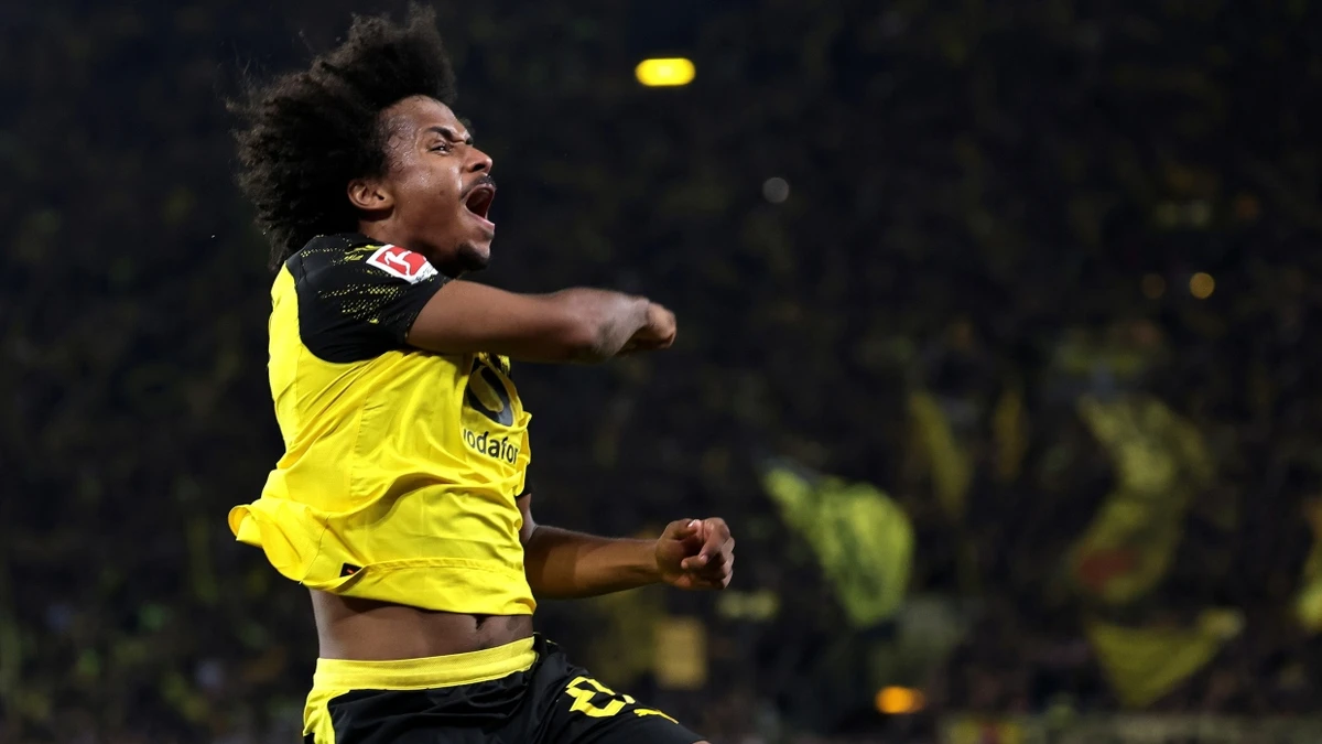 Karim Adeyemi schießt Dortmund in Führung. - EPA