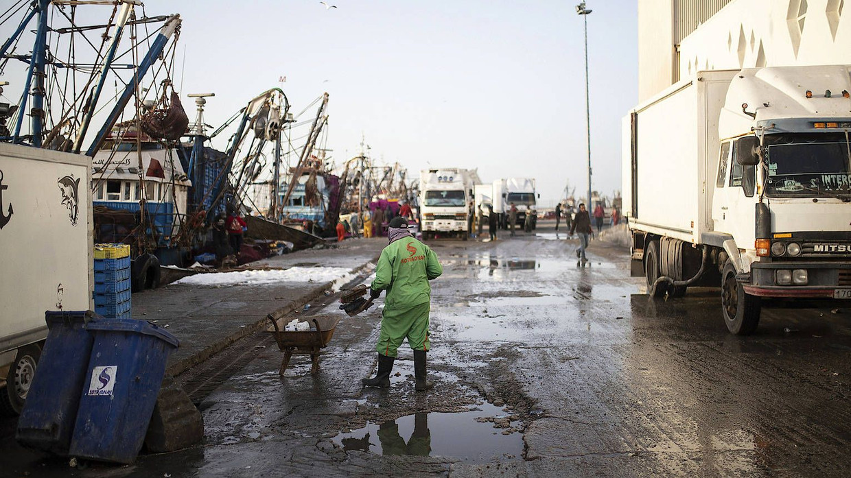 Der Hafen Dakhla in der Westsahara Der Hafen Dakhla in der Westsahara