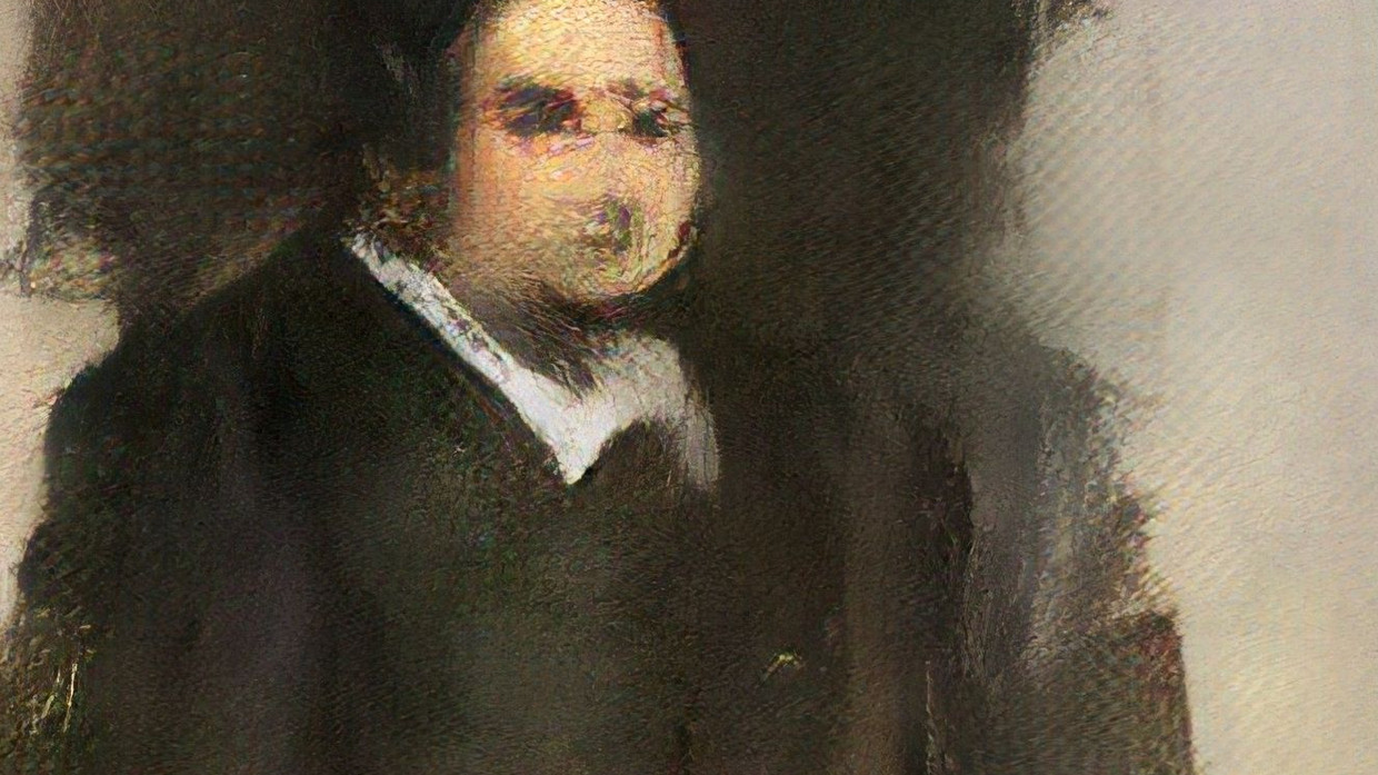 Das erste KI-Gemälde, das bei Christie’s versteigert wurde: „Edmond de Belamy“, 2018