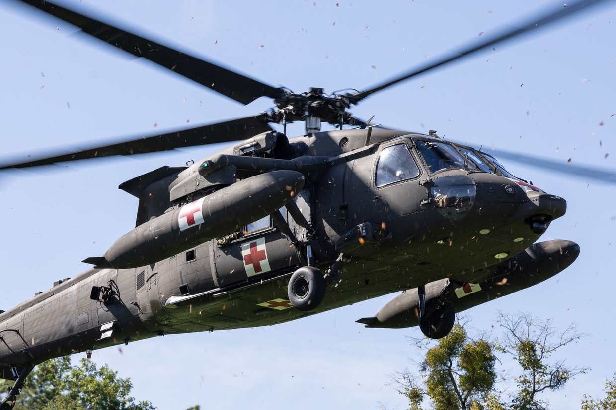 Nimmt an Übung teil: Hubschrauber der Bundeswehr für den Krankentransport