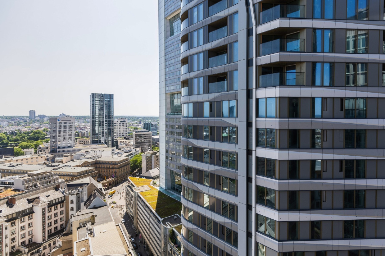 Exklusiv: Ausblick aus einer der Eigentumswohnungen im Turm 3.