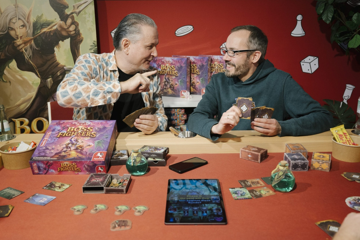 Spieleautoren: Michael Palm und Lukas Zach haben „Boss Fighters QR“ entwickelt.