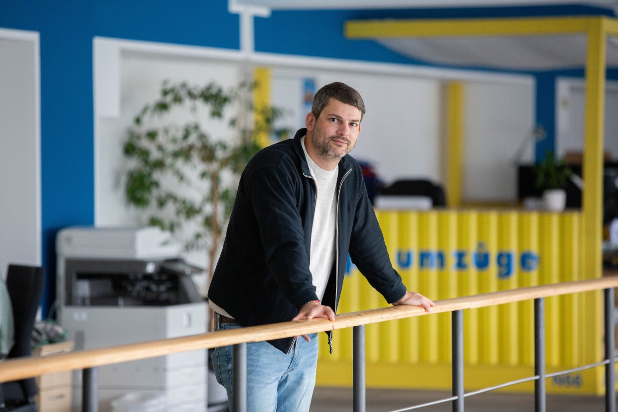 Sven Reinholz, der Chef von Zapf Umzüge, am 16. September in der Firmenzentrale