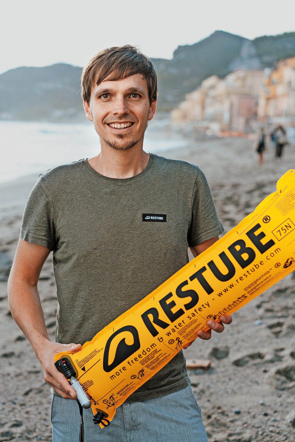 Christopher Fuhrhop, 42 Jahre, ist Maschinenbauingenieur. 2011 entwickelte er die Rettungsboje Restube. 2015 wurde sie mit dem Deutschen Gründerpreis ausgezeichnet.