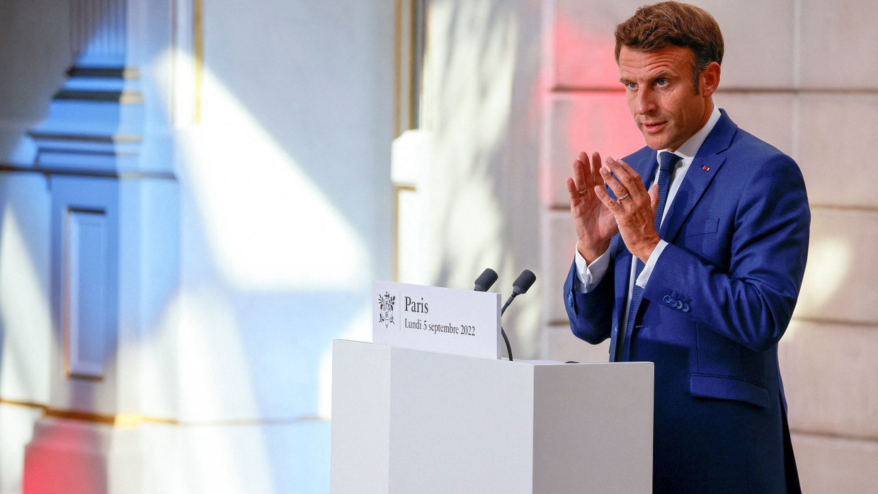 Emmanuel Macron am 5. September in Paris Emmanuel Macron am 5. September in Paris