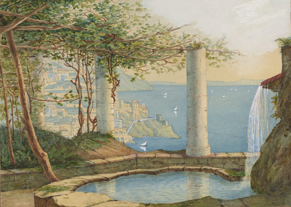 Felix Mendelssohn Bartholdy (1809–1847): View of Amalfi, 1831.