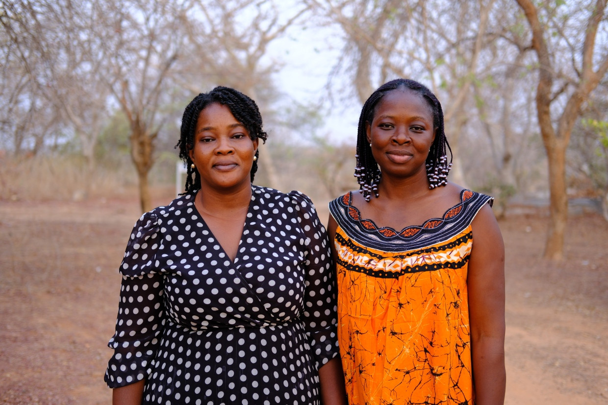 School teachers Nicole Ilboudo (left) and Asséta Sawadogo.