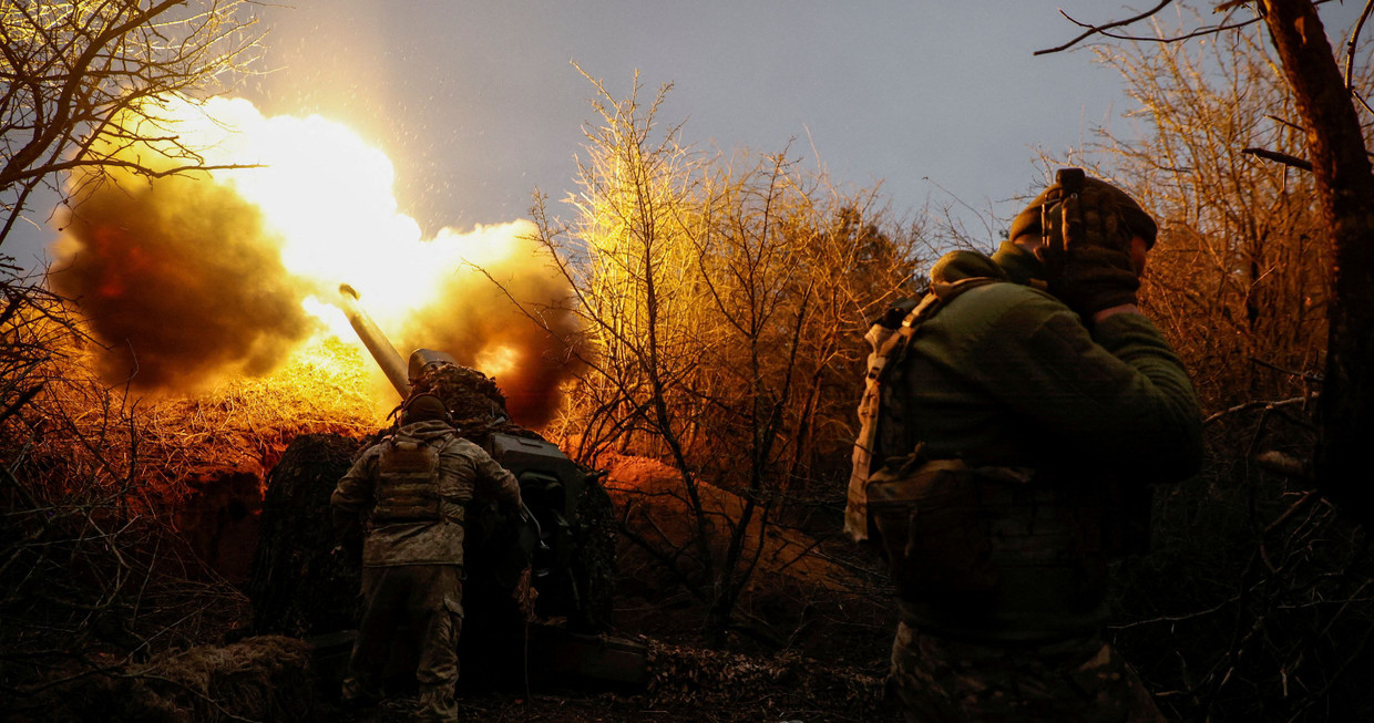 Ukrainische Soldaten im März 2024 an der Front in der Region Cherson