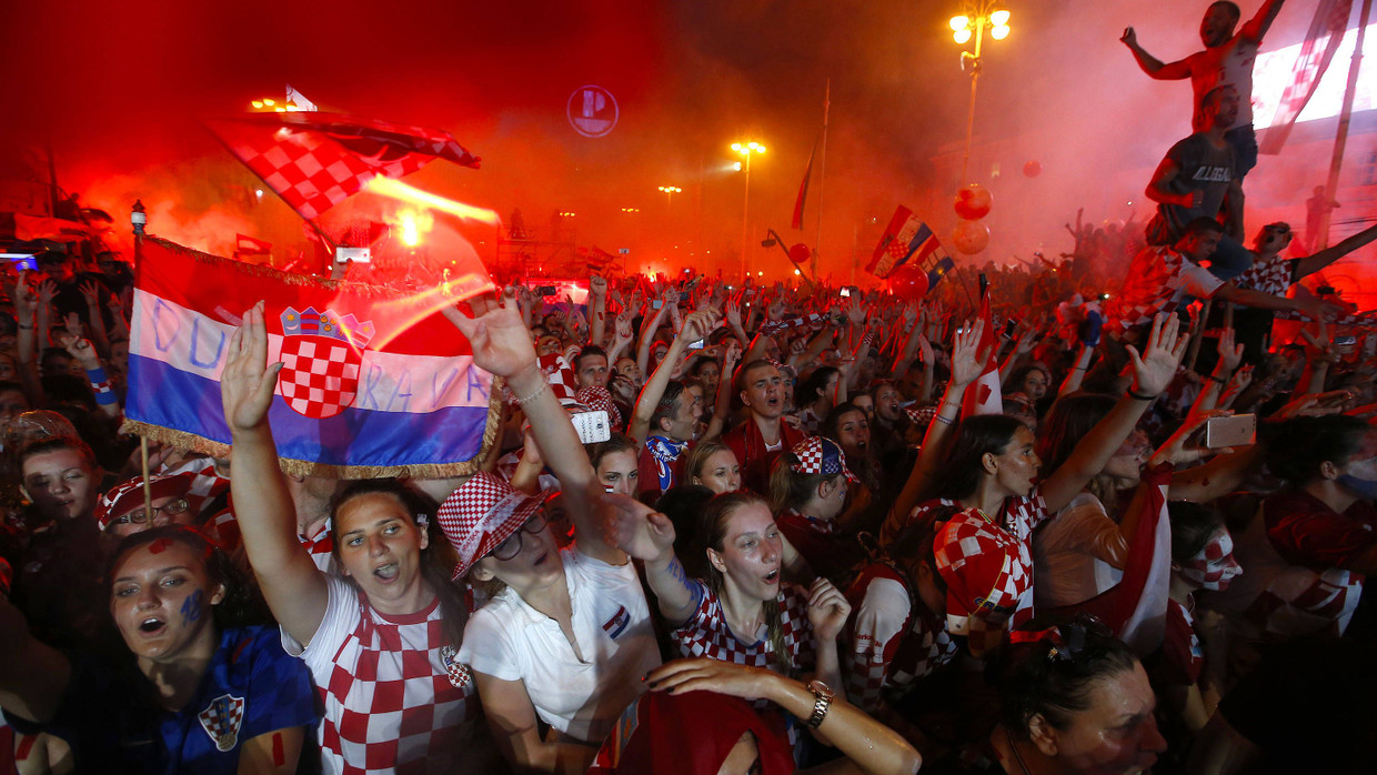 Die Kroaten feierten die Rückkehr ihrer Nationalmannschaft nach dem verlorenen Finale der Fußballweltmeisterschaft.