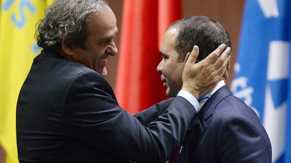 Zwei mögliche Kandidaten: Ali bin al Hussein (r.) und Michel Platini