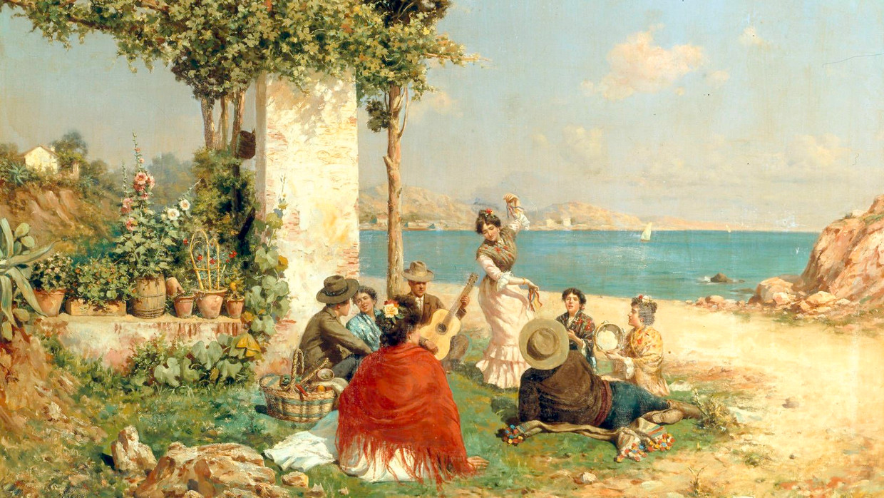 Klischee, helle Variante: „Zigeuner am Strand“ von Guillermo Gomez y Gil