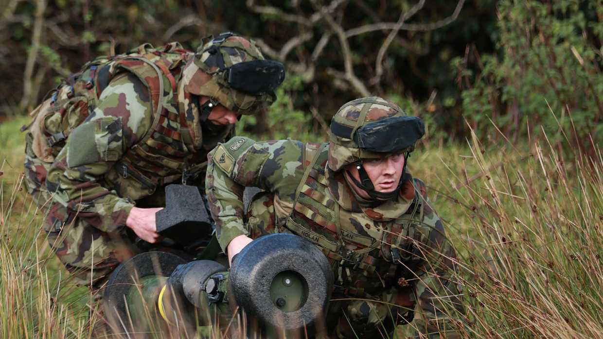 Eine Einheit der irischen Armee bei einer Übung im Oktober 2023