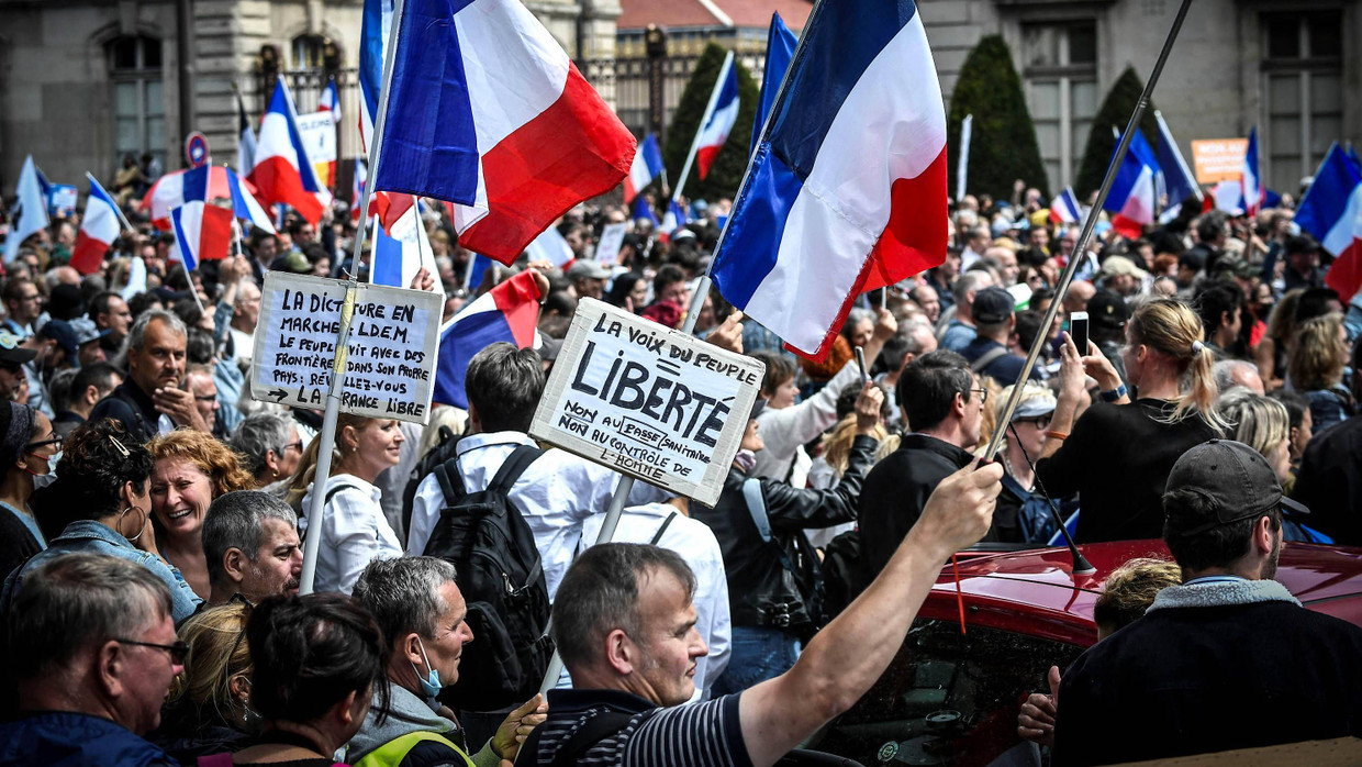 Proteste gegen die Corona-Regeln in Frankreich