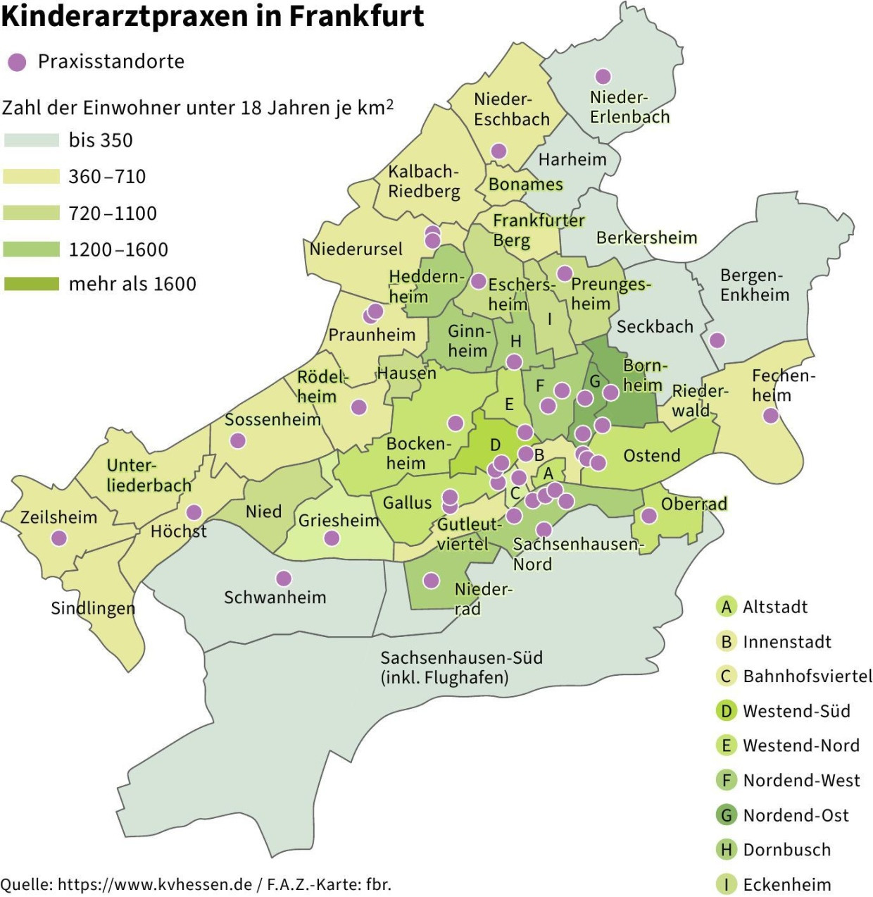 Die Praxen der Kinderärzte sind im Stadtgebiet ungleich verteilt.