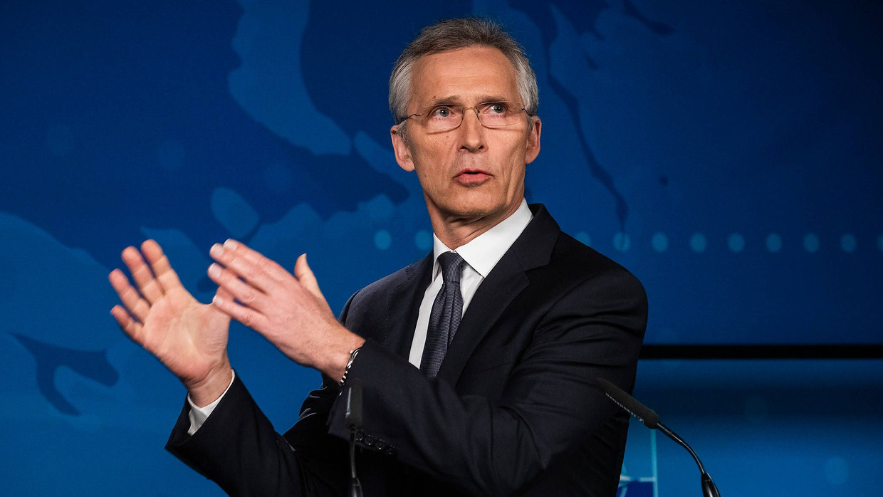 Nato-Generalsekretär Jens Stoltenberg im Nato-Hauptquartier in Brüssel Nato-Generalsekretär Jens Stoltenberg im Nato-Hauptquartier in Brüssel