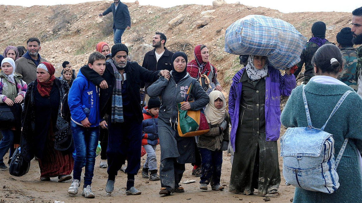 Auf der Flucht vor den Kämpfen in Syrien