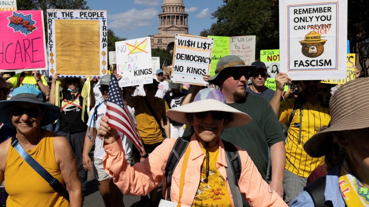 Protest gegen Donald Trump und seine Regierung in Austin, Texas.