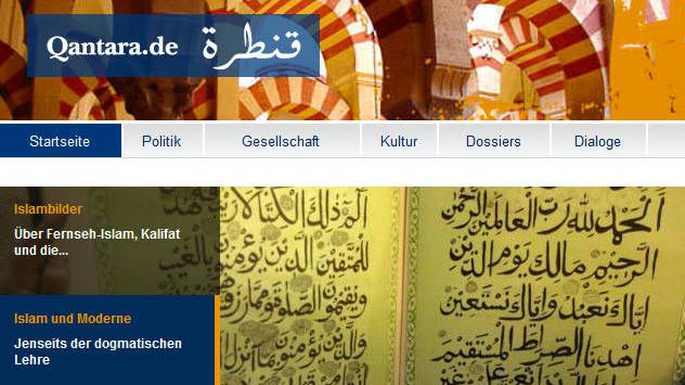 Hat auf Facebook allein zweihunderttausend arabischsprachige Follower: Blick auf die Homepage von Qantara.de