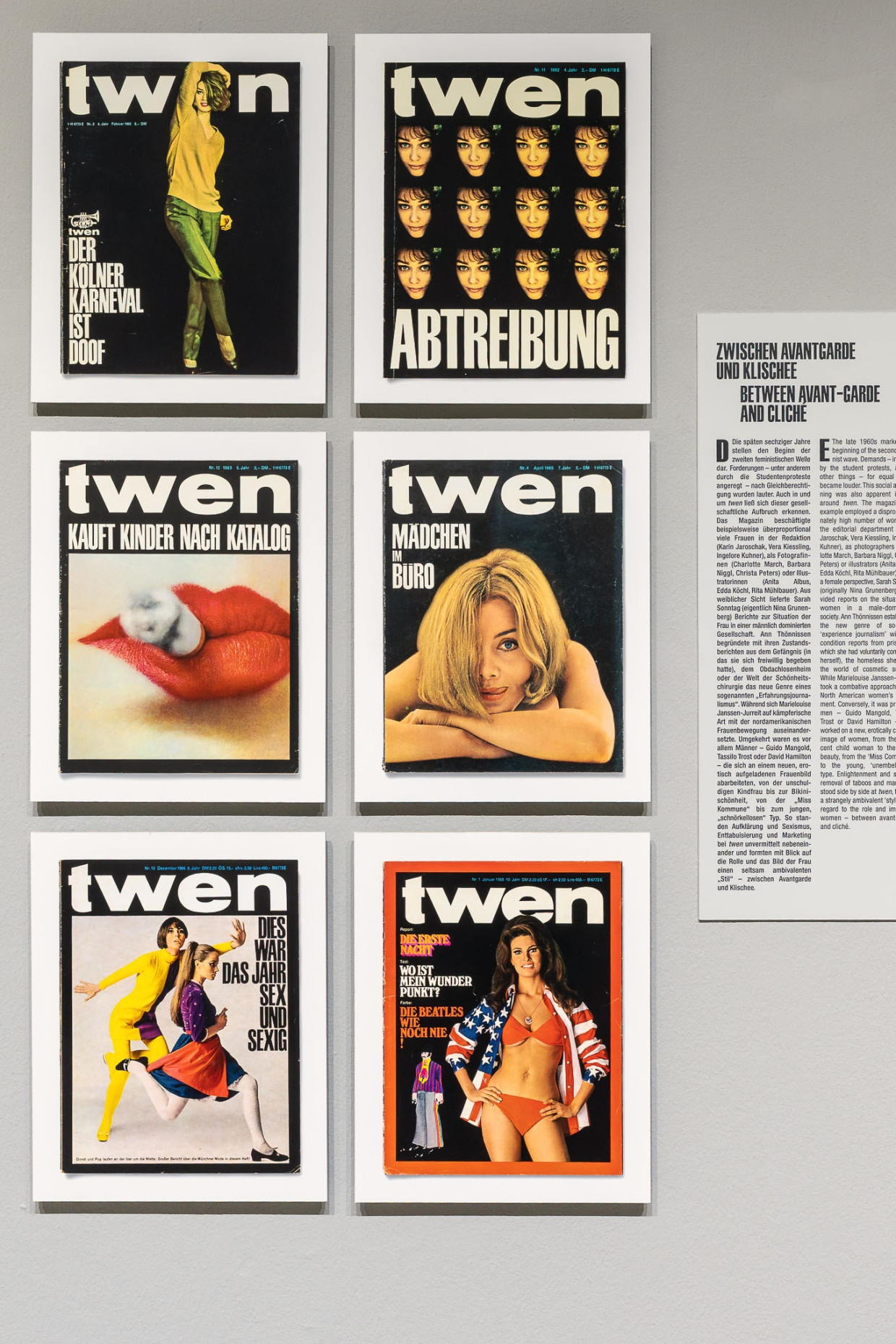  Im Frühjahr diesen Jahres kuratierte Koetzle eine Ausstellung über die Zeitgeistzeitschrift „twen“ im Fotomuseum WestLicht, Wien.
