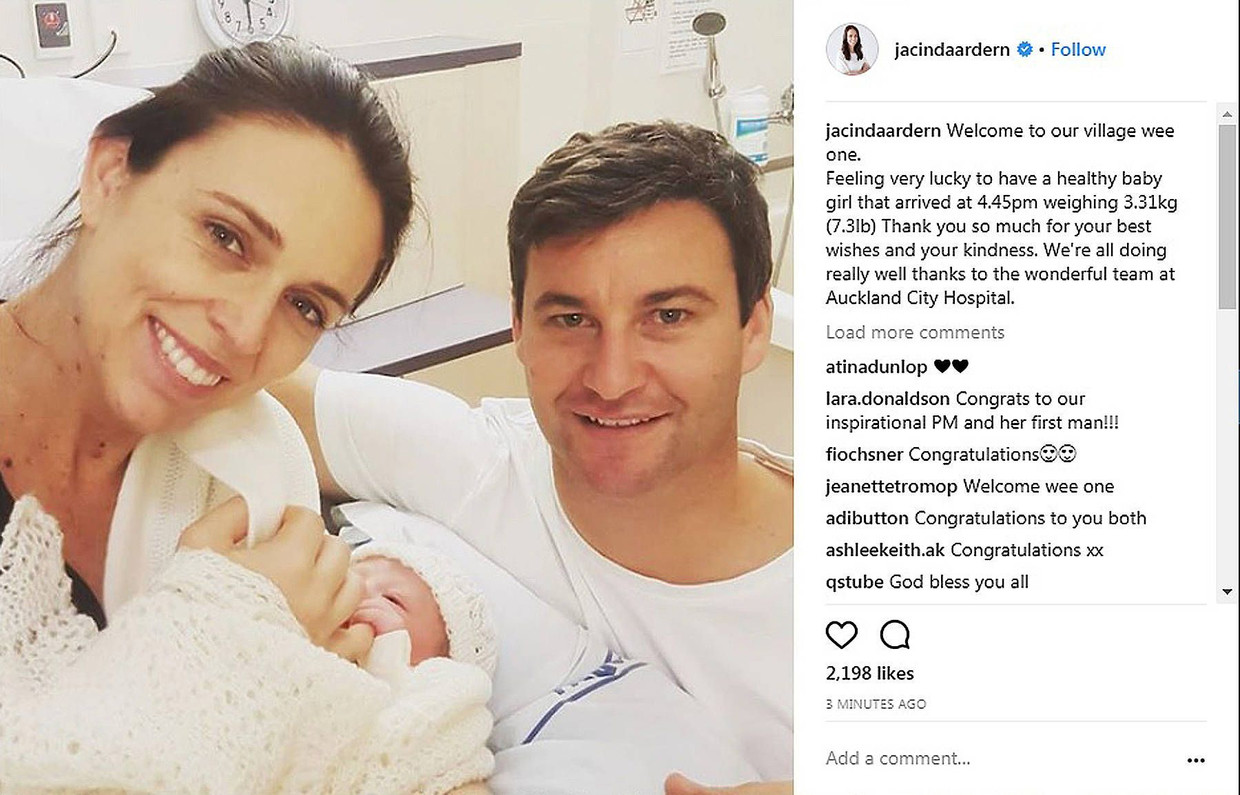 Im Babyglück: Der Instegram-Post der neuseeländischen Premierministerin.