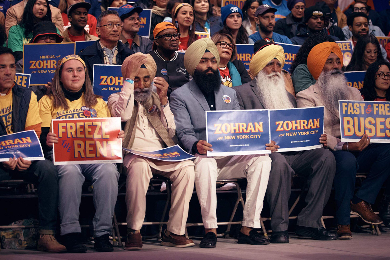 Unterstützung: Besucher einer Wahlkampfveranstaltung von Zohran Mamdani