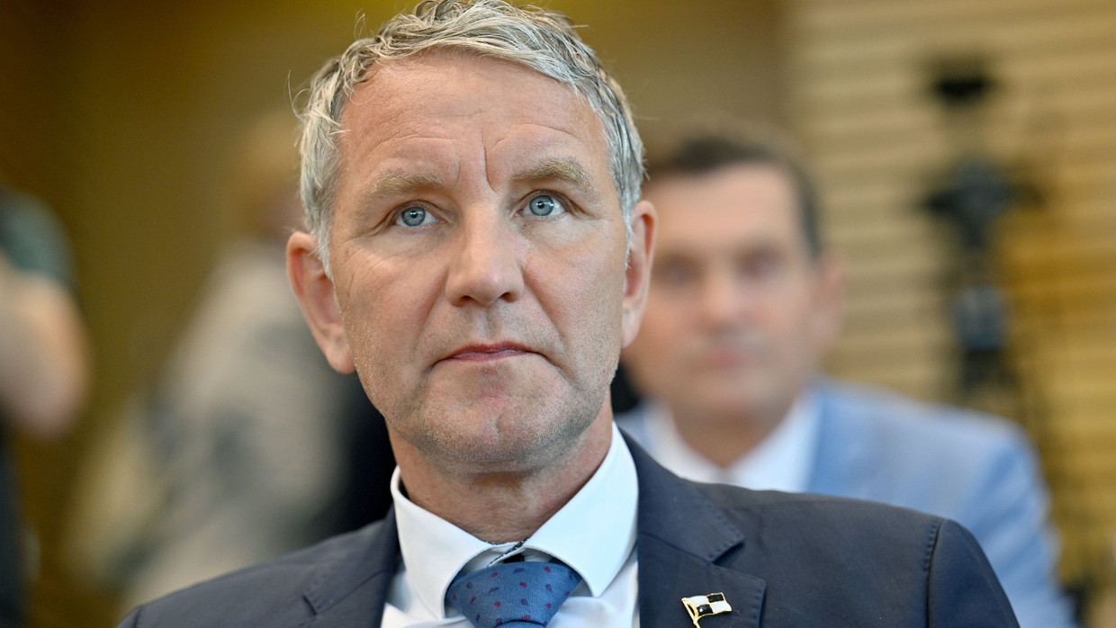 Björn Höcke, AfD parliamentary group leader, during a meeting of the Thuringian state parliament