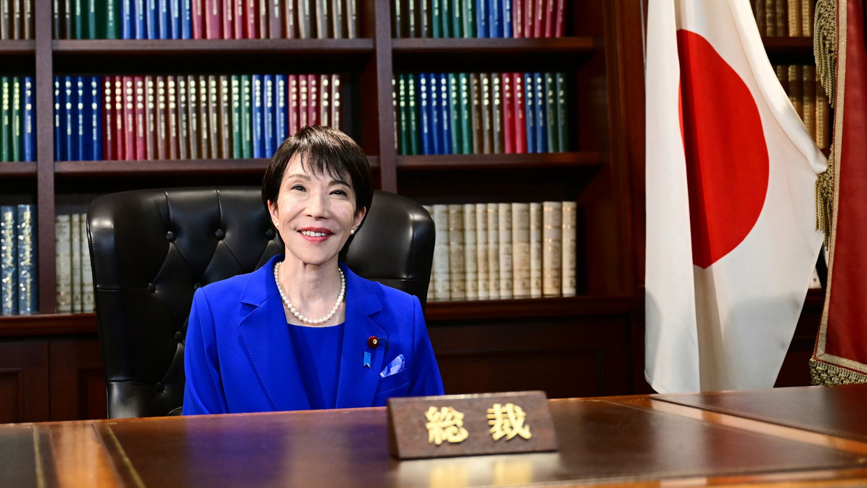 Designierte Ministerpräsidentin: Sanae Takaichi in ihrem Büro in der Parteizentrale der liberaldemokratischen Regierungspartei LDP Japans