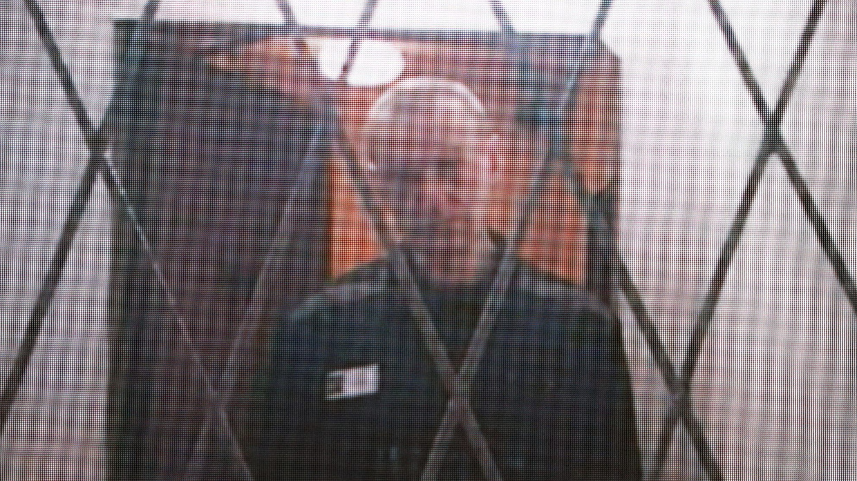 Alexeyj Nawanyj Anfang Januar bei einer Anhörung vor Gericht, zu der er per Video zugeschaltet wurde