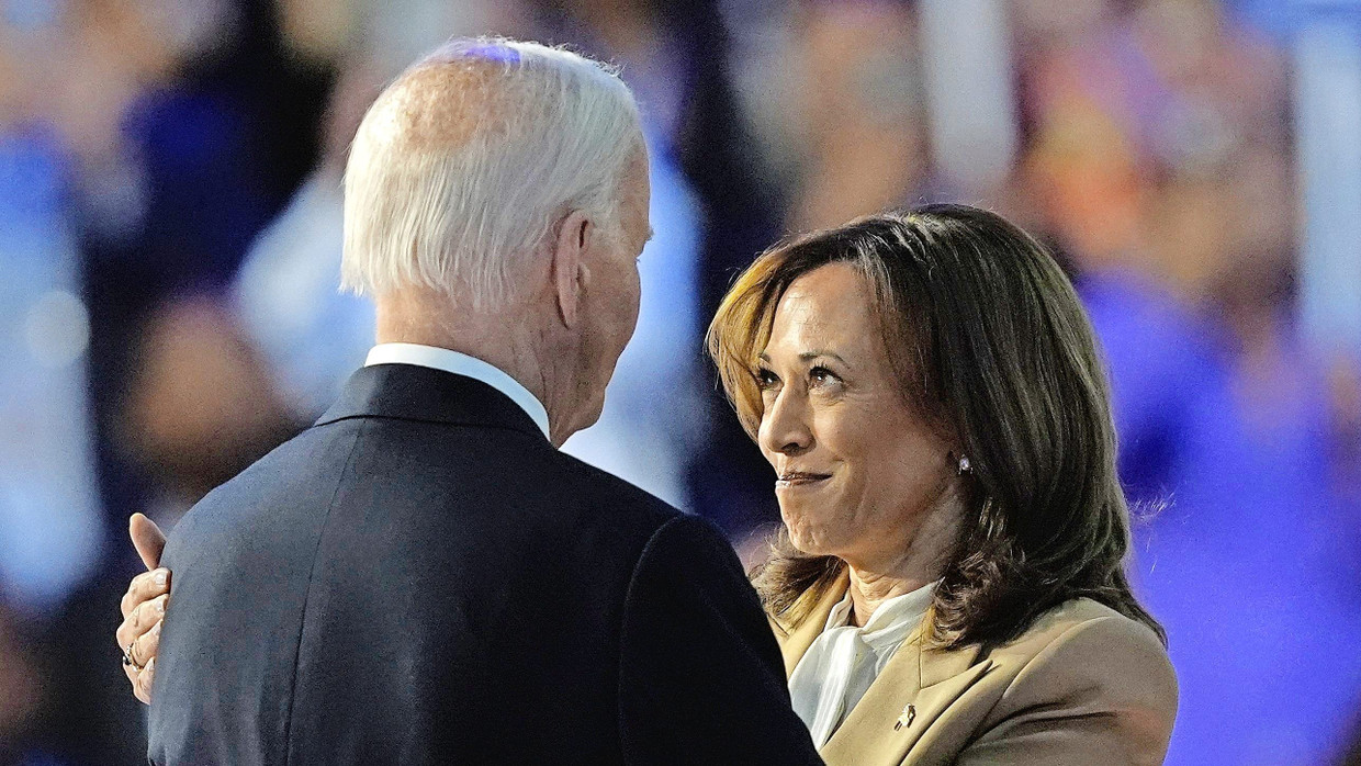 Von Anfang an gab es auch Dissonanzen: Joe Biden und Kamala Harris während des Parteitages der Demokraten im August 2024 in Chicago
