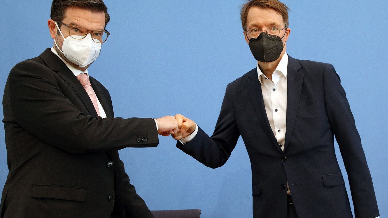 Justizminister Buschmann und Gesundheitsminister Lauterbach am Mittwoch in Berlin