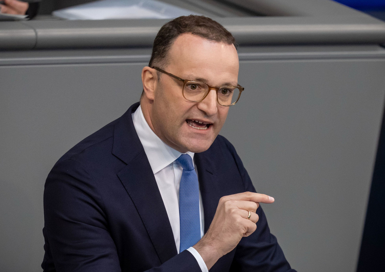 Der Unionsfraktionsvorsitzende Jens Spahn (CDU) am Mittwoch im Bundestag