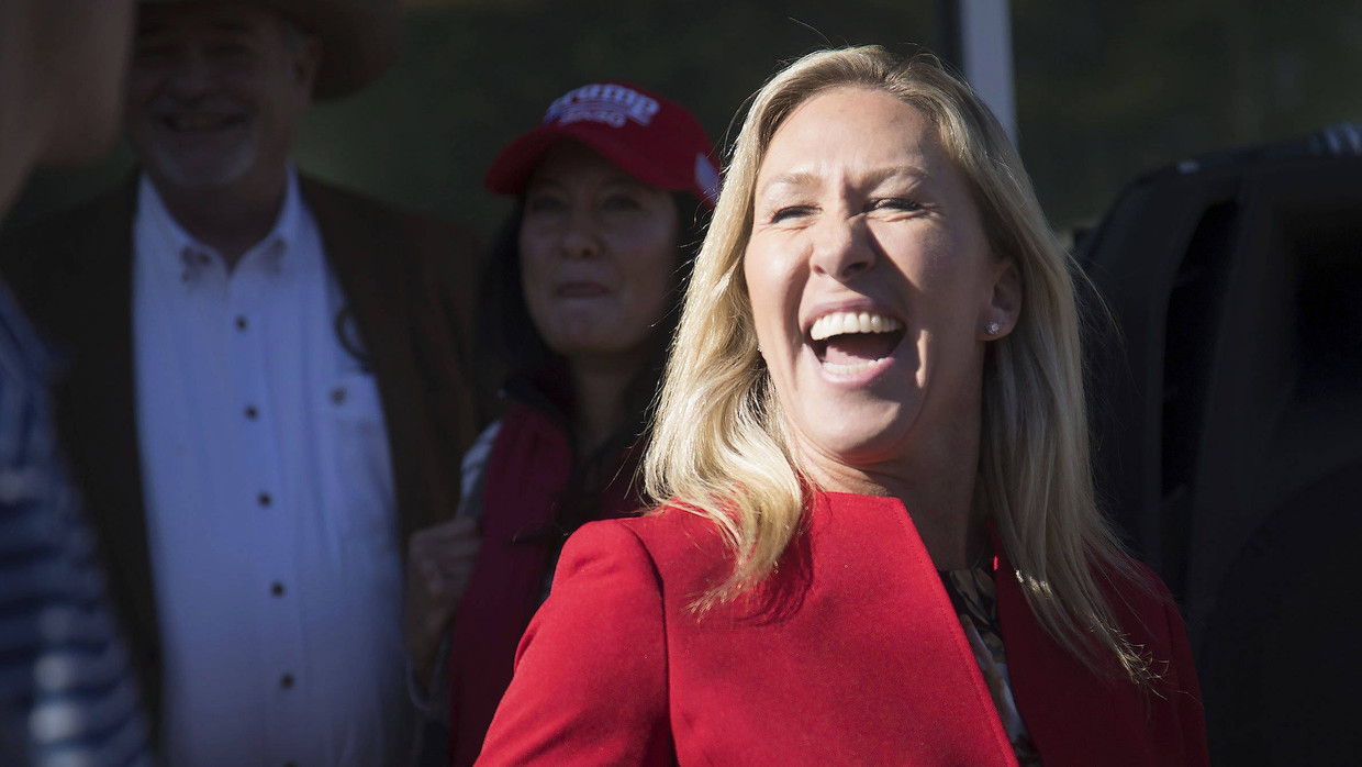 Sie macht auf sich aufmerksam: Die neue republikanische Kongressabgeordnete Marjorie Taylor Greene am 28. November 2020