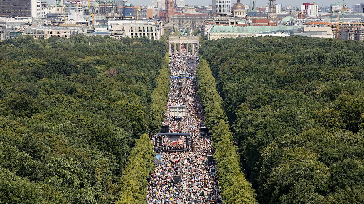 Bild der Demo am 1. August in Berlin