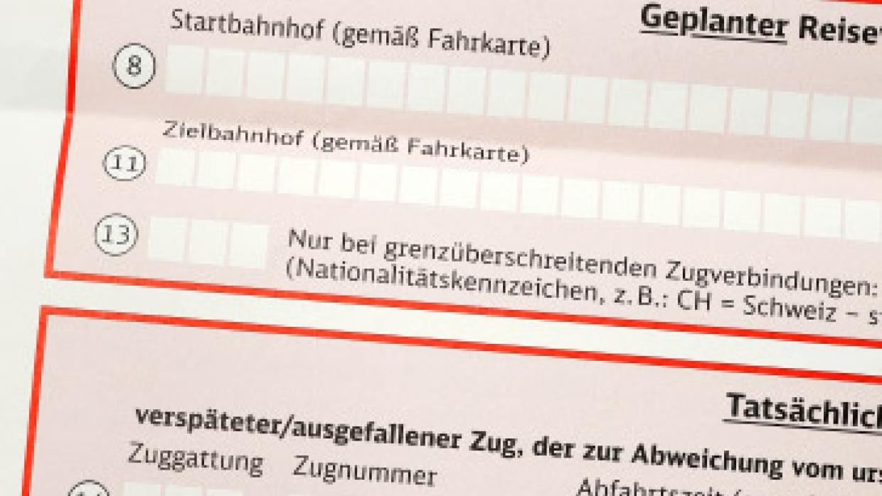 Deutsche Bahn Fahrgastrechte Formular www.faz.net