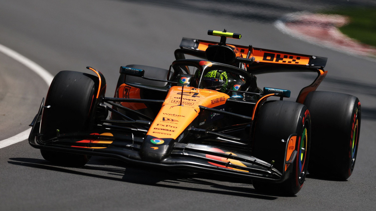 Lando Norris im McLaren während dem Abschlusstraining in Montreal.