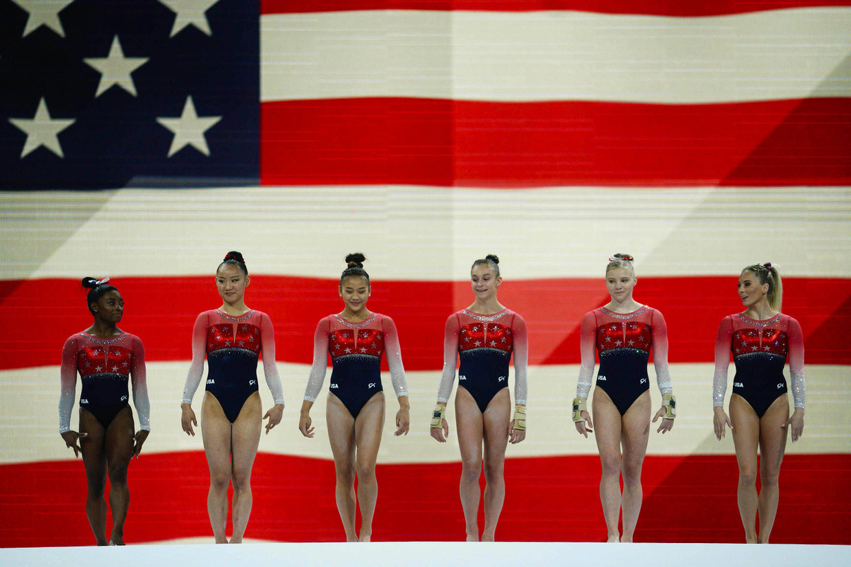 Das Weltmeister-Team: Die Turnerinnen aus den Vereinigten Staaten siegen in Stuttgart.