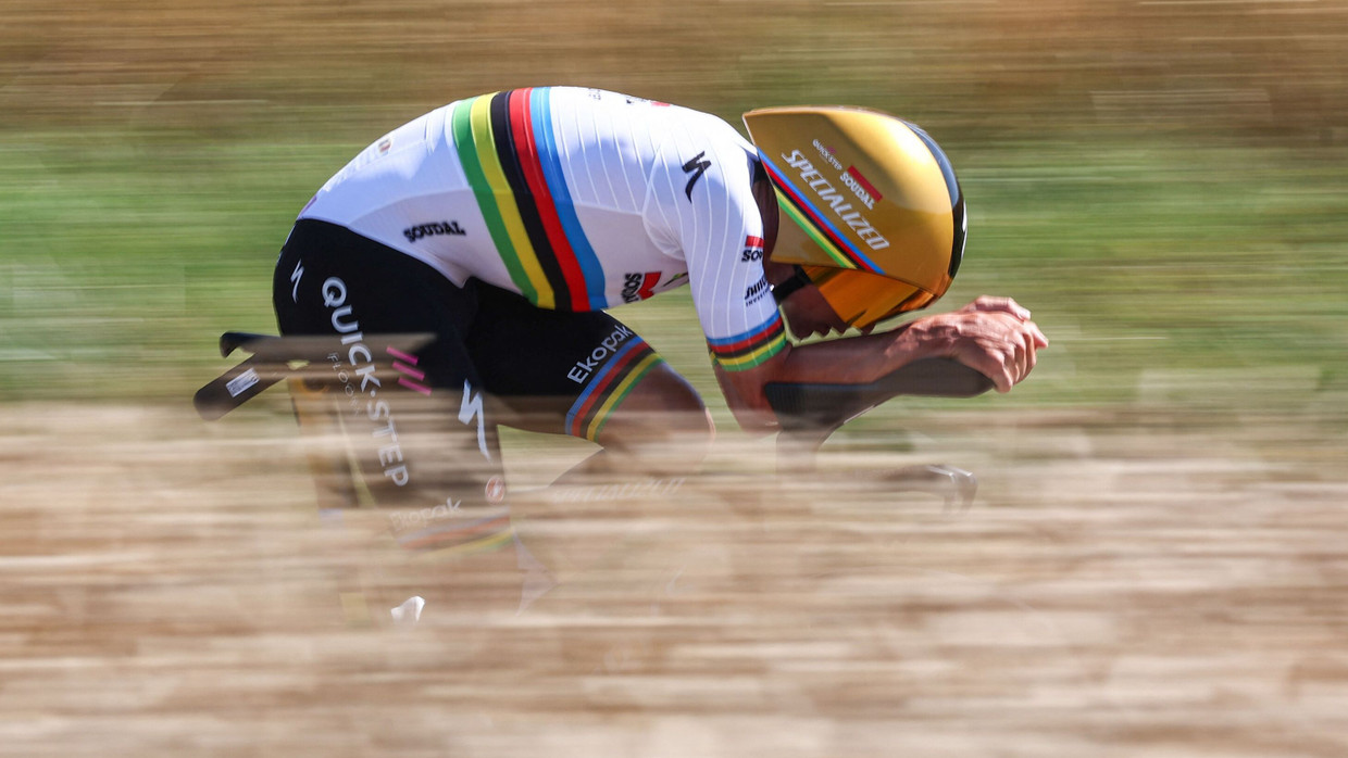 Der schnellste Mann beim ersten Einzelzeitfahren der diesjährigen Tour de France: Remco Evenepoel