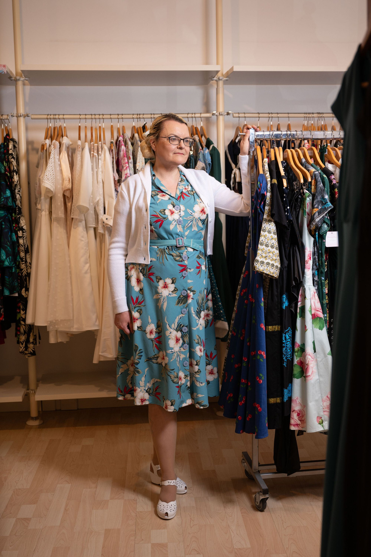 Angie Henn in ihrem Laden „Peggy Sue Vintage“ im Frankfurter Stadtteil Sachsenhausen