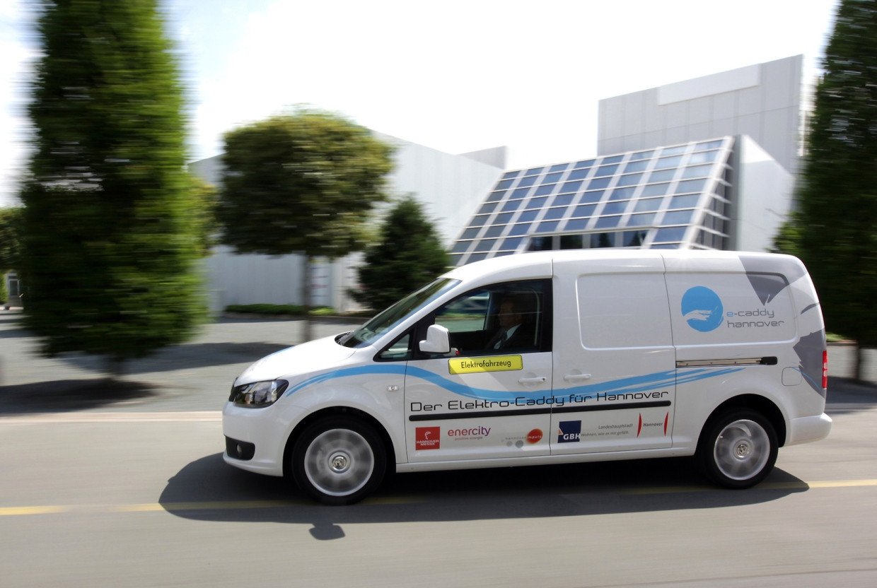 VW Caddy mit Lithium-Ionen-Akku: Stromlieferant aus Hannover