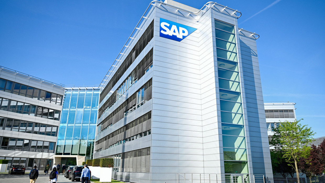 Hauptgebäude des Softwareunternehmens SAP in Mannheim.